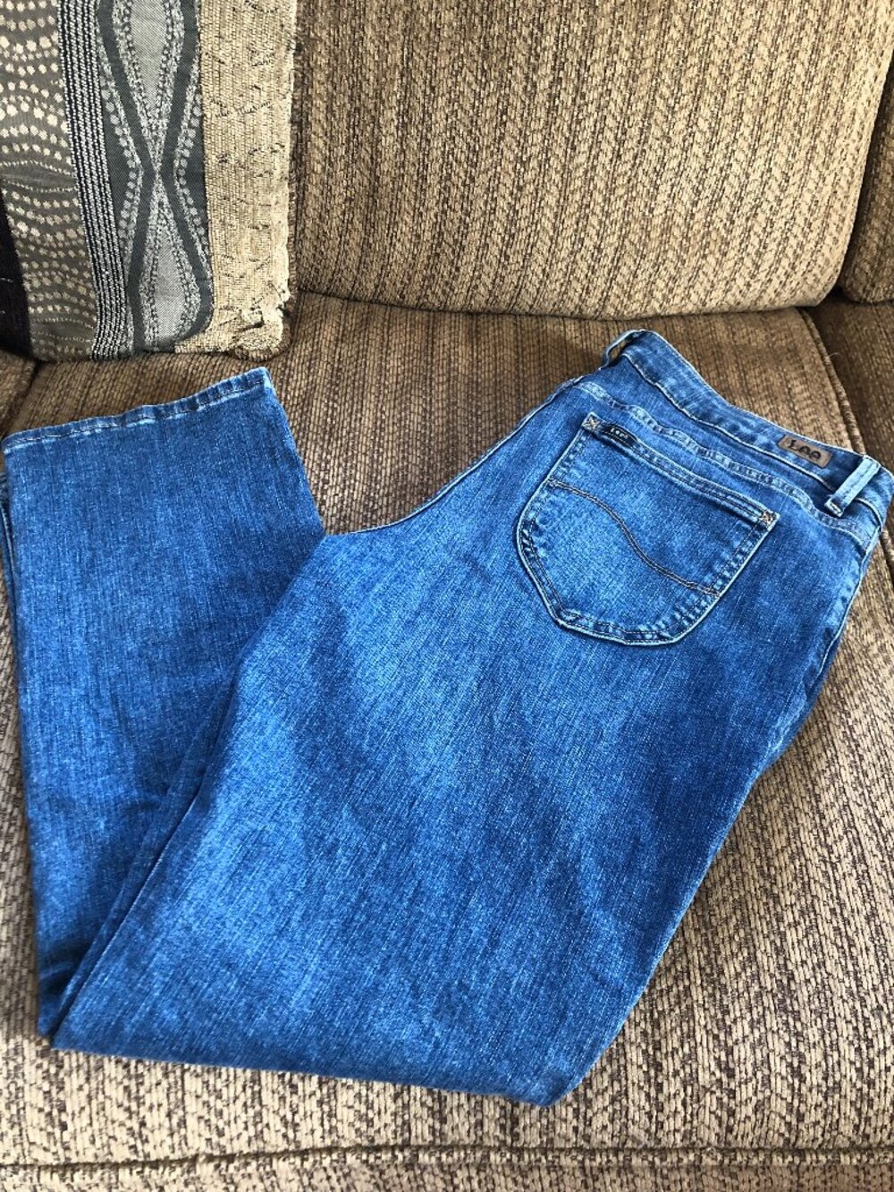 Lee Regular Fit Straight Leg 16 SHORT Secretly Shapes Womens Jeans 36" Waist #KF